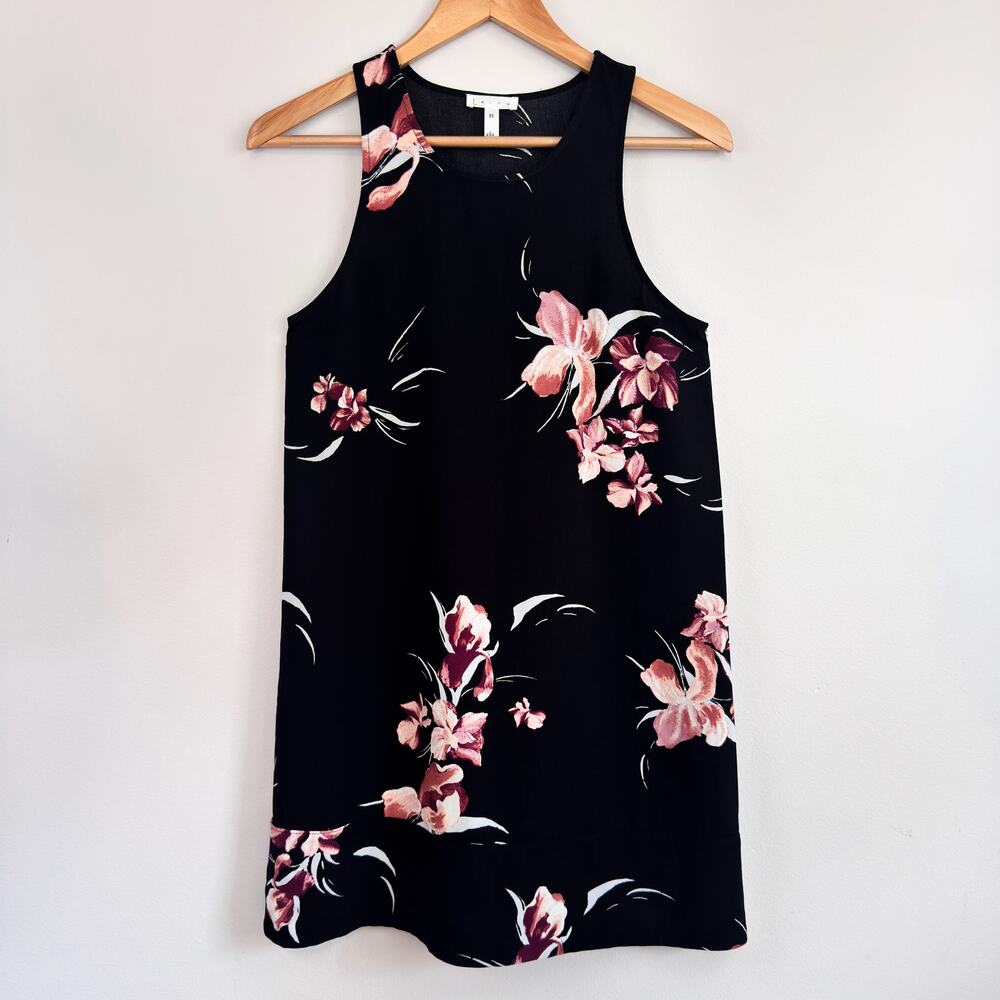 Leith Women's Dress Size XS Floral Racerback Black Pink